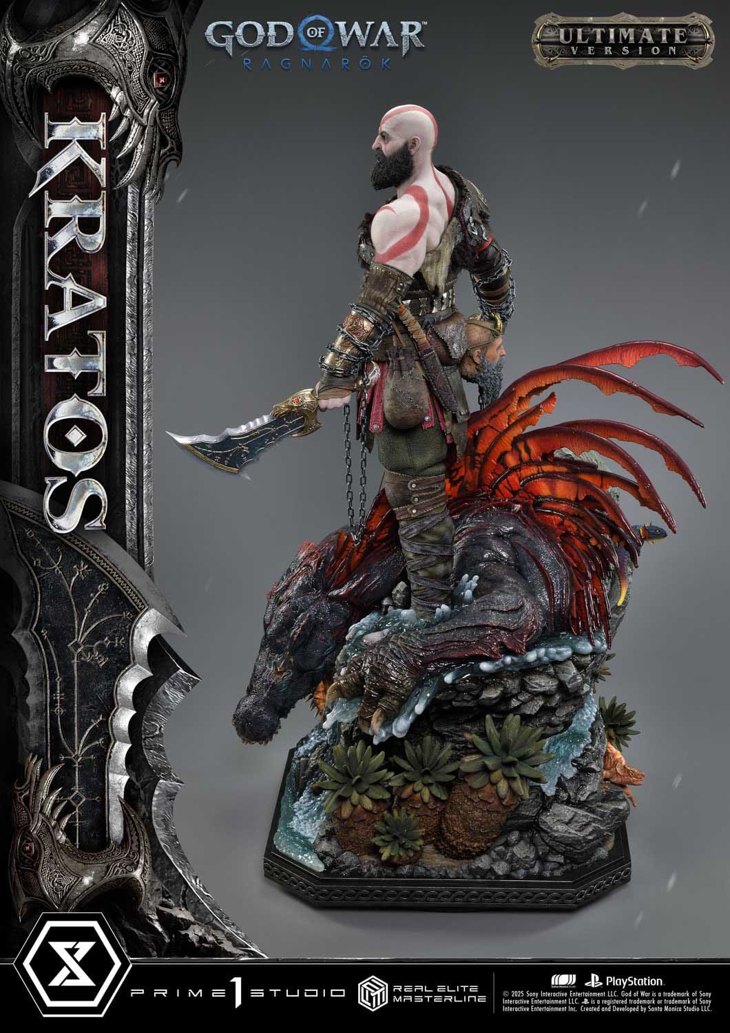 God of War: Ragnarok Real Elite Masterline Series Statue 1/3 Kratos Ultimate Version 95cm