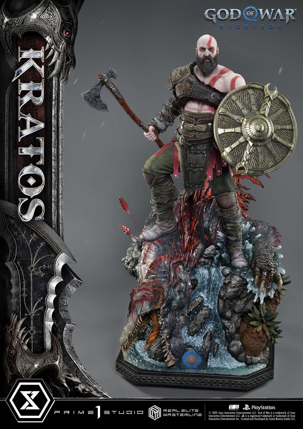 God of War: Ragnarok Real Elite Masterline Series Statue 1/3 Kratos Ultimate Version 95cm
