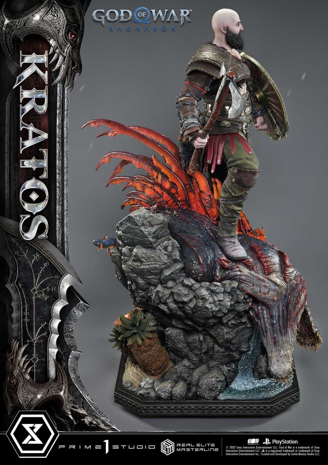 God of War: Ragnarok Real Elite Masterline Series Statue 1/3 Kratos Ultimate Version 95cm