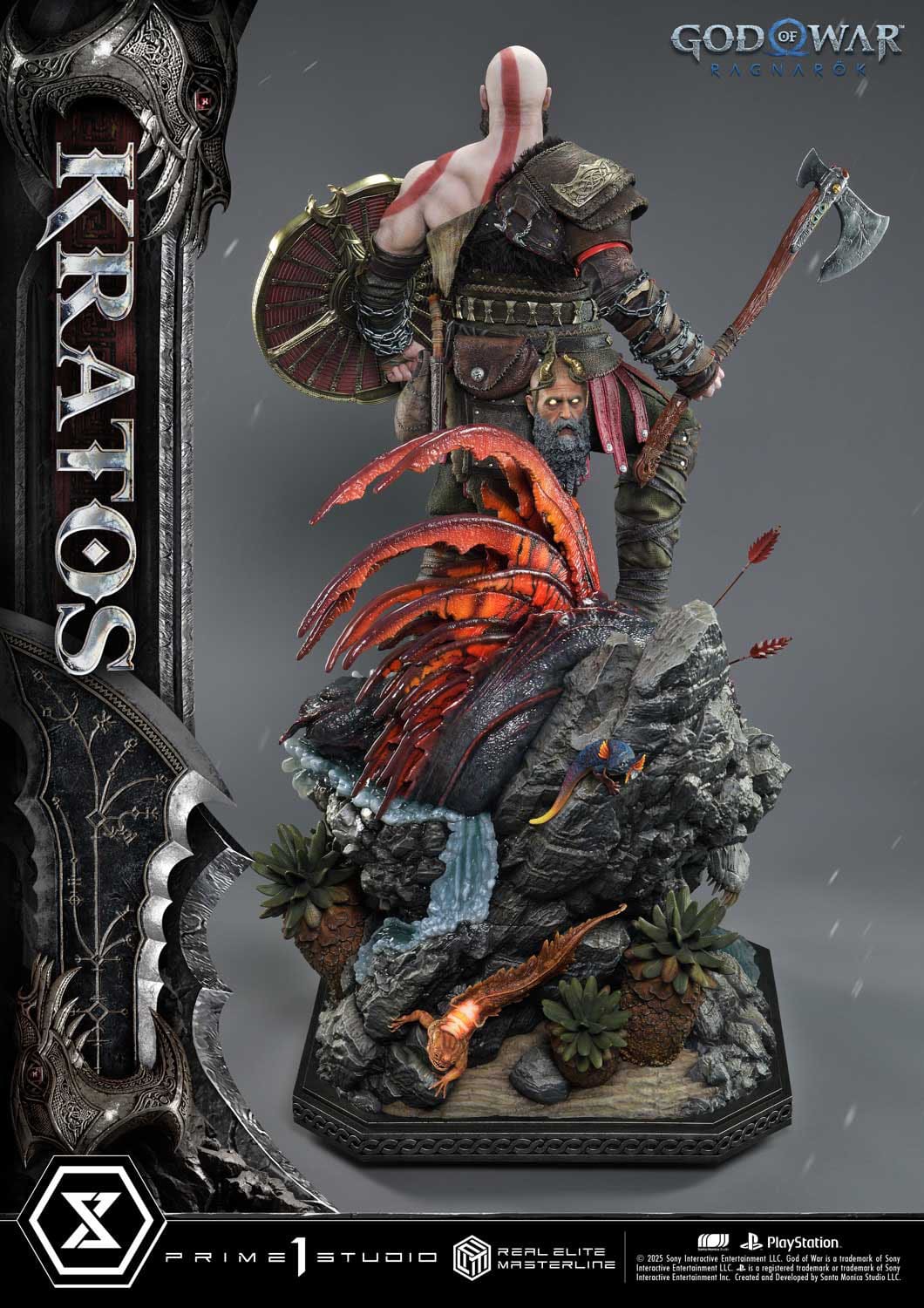 God of War: Ragnarok Real Elite Masterline Series Statue 1/3 Kratos Ultimate Version 95cm