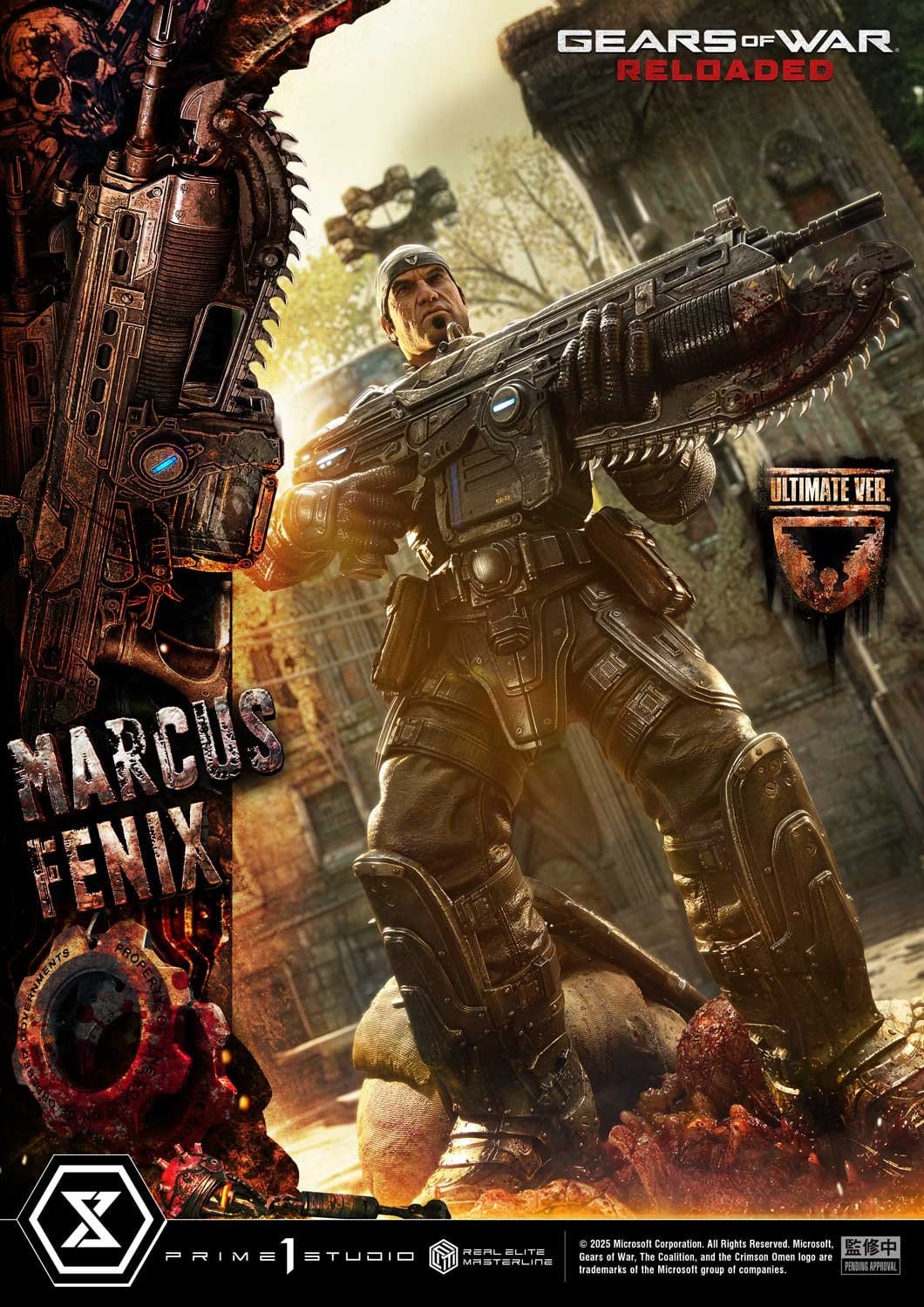Gears of War: Reloaded Real Elite Masterline Series Statue 1/3 Marcus Fenix Ultimate Version 97cm