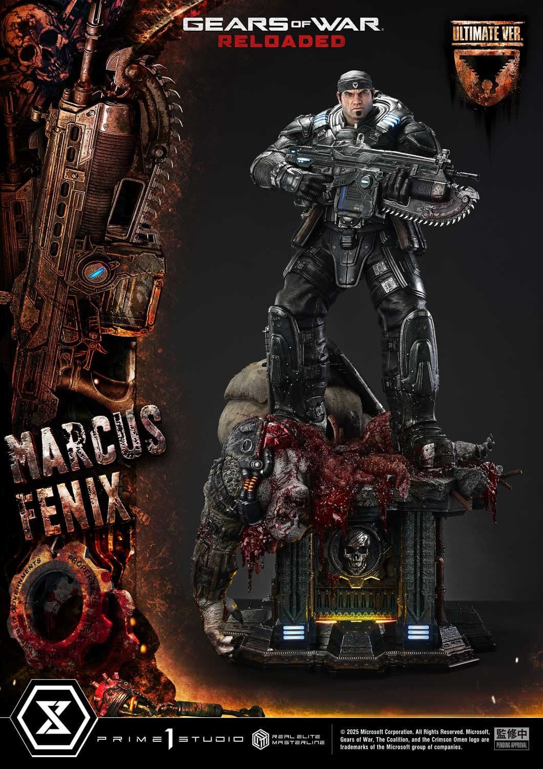Gears of War: Reloaded Real Elite Masterline Series Statue 1/3 Marcus Fenix Ultimate Version 97cm