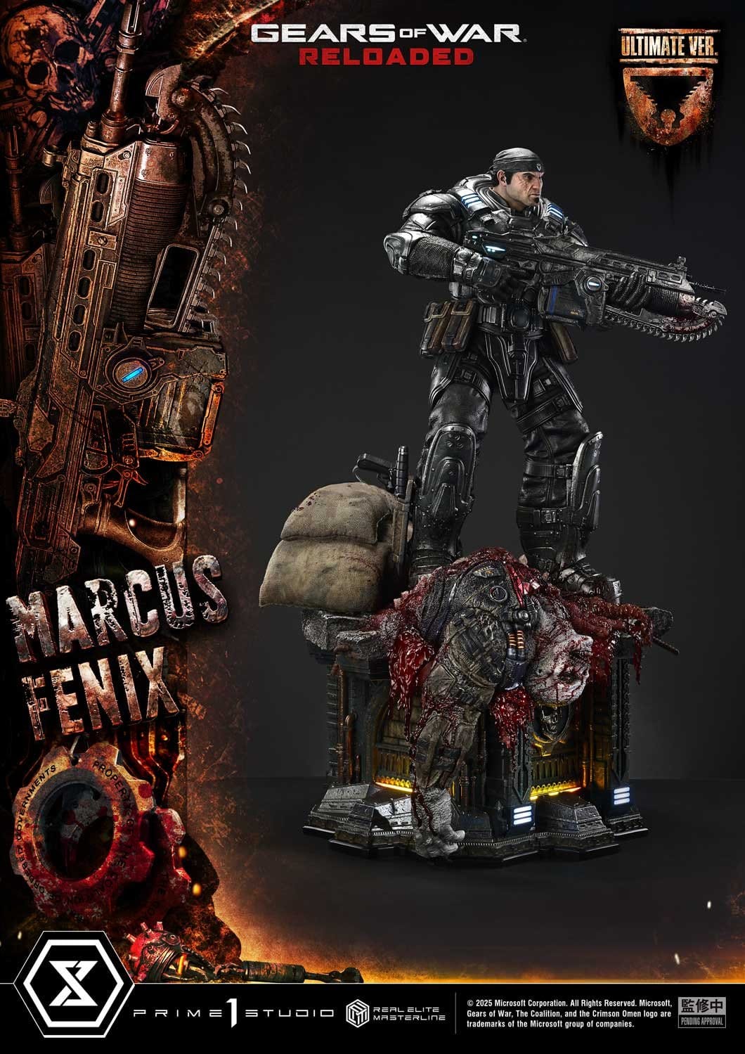 Gears of War: Reloaded Real Elite Masterline Series Statue 1/3 Marcus Fenix Ultimate Version 97cm