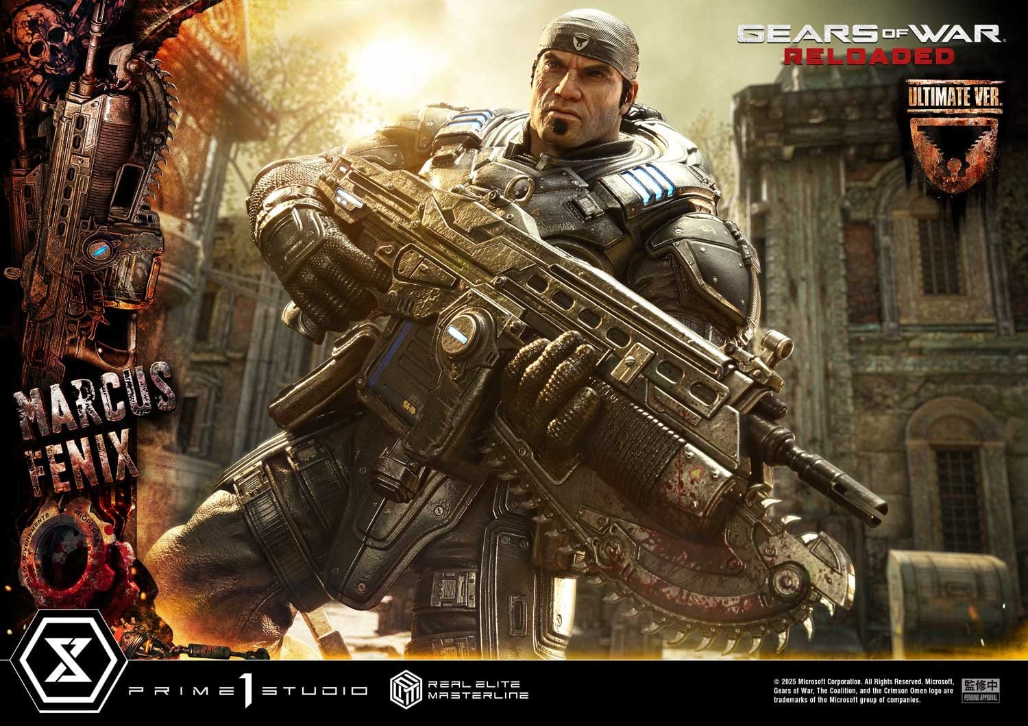 Gears of War: Reloaded Real Elite Masterline Series Statue 1/3 Marcus Fenix Ultimate Version 97cm