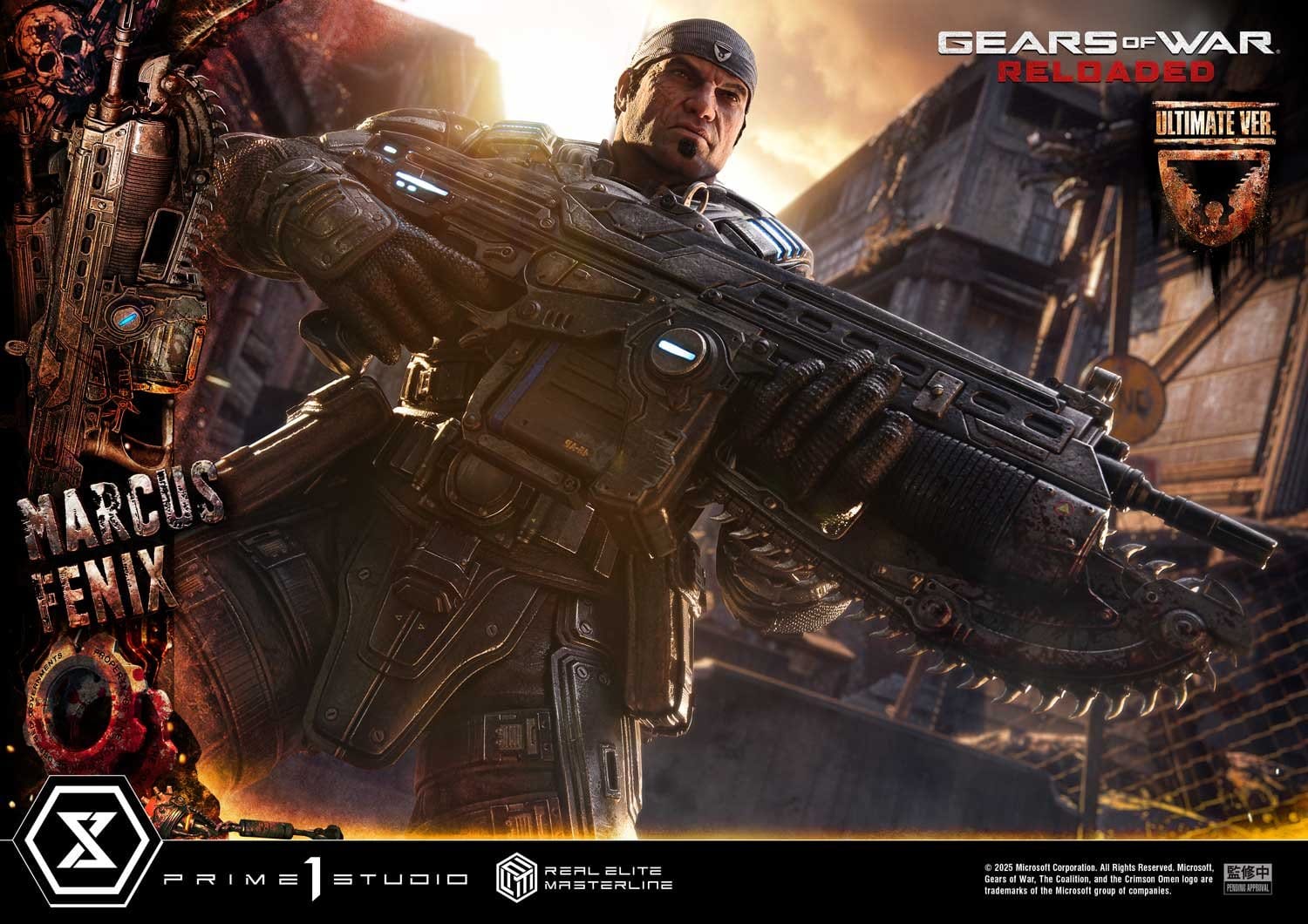 Gears of War: Reloaded Real Elite Masterline Series Statue 1/3 Marcus Fenix Ultimate Version 97cm