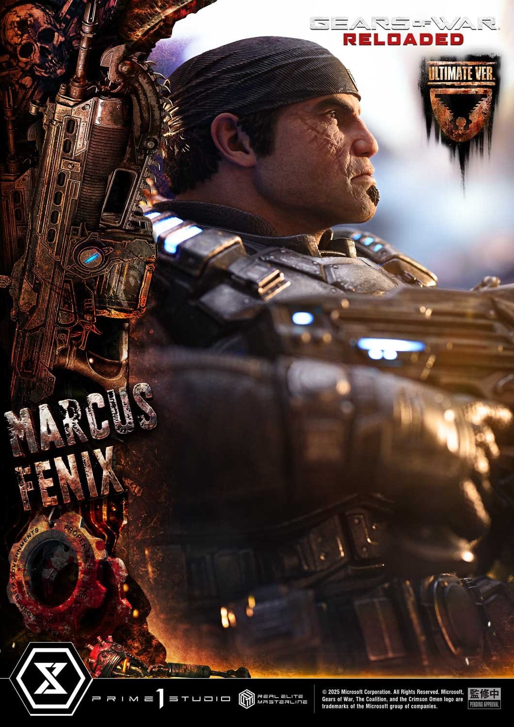 Gears of War: Reloaded Real Elite Masterline Series Statue 1/3 Marcus Fenix Ultimate Version 97cm