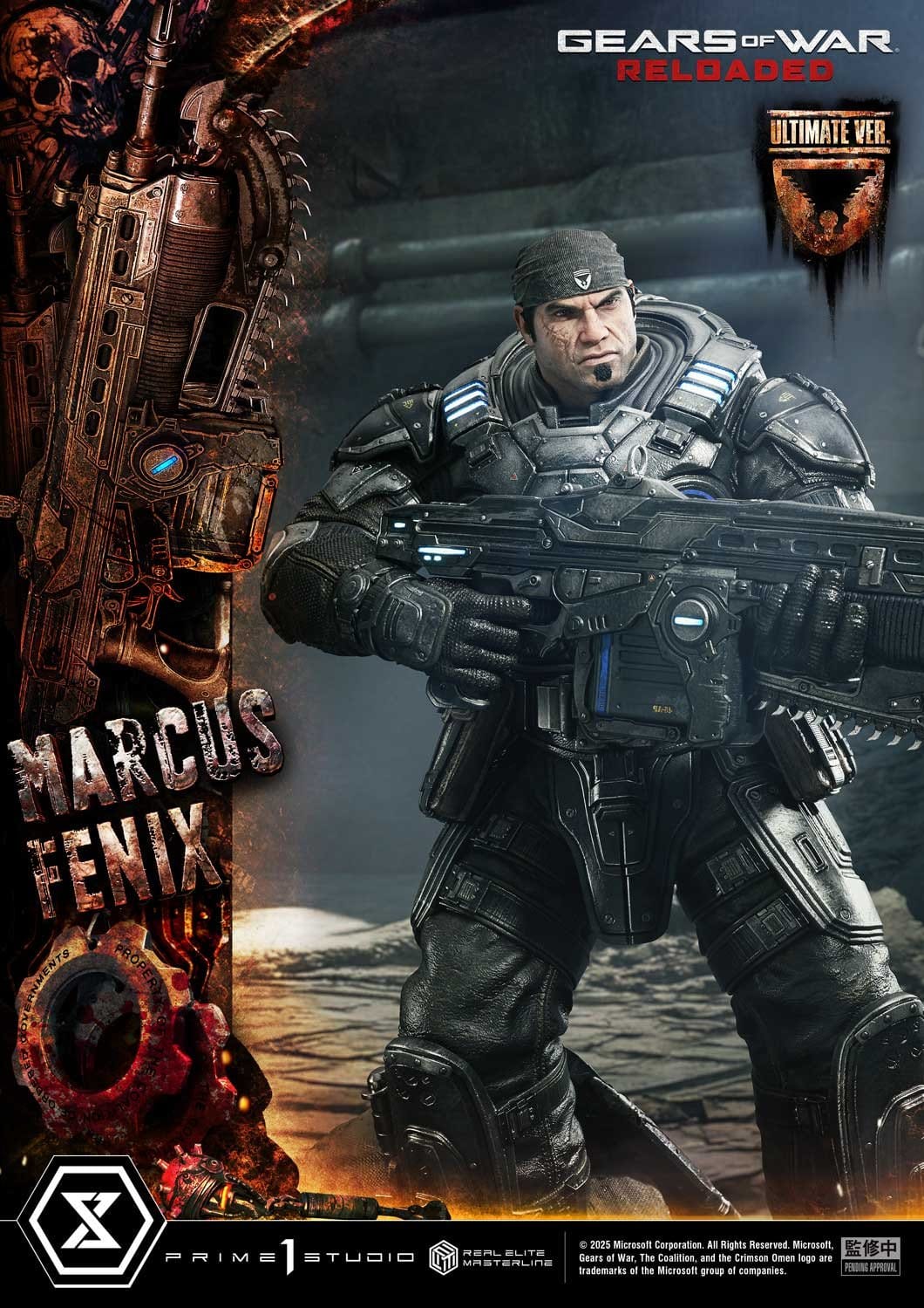 Gears of War: Reloaded Real Elite Masterline Series Statue 1/3 Marcus Fenix Ultimate Version 97cm