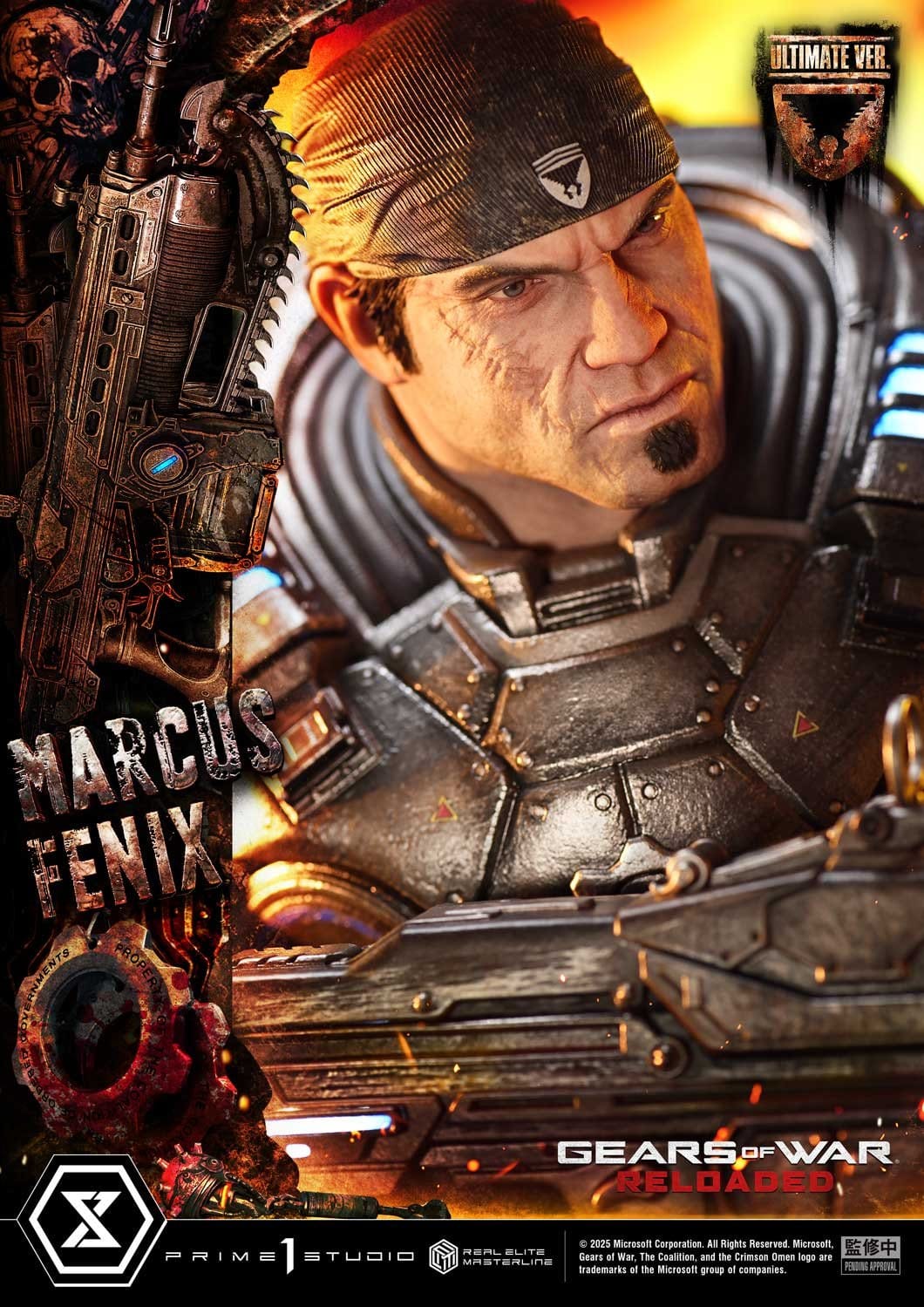 Gears of War: Reloaded Real Elite Masterline Series Statue 1/3 Marcus Fenix Ultimate Version 97cm