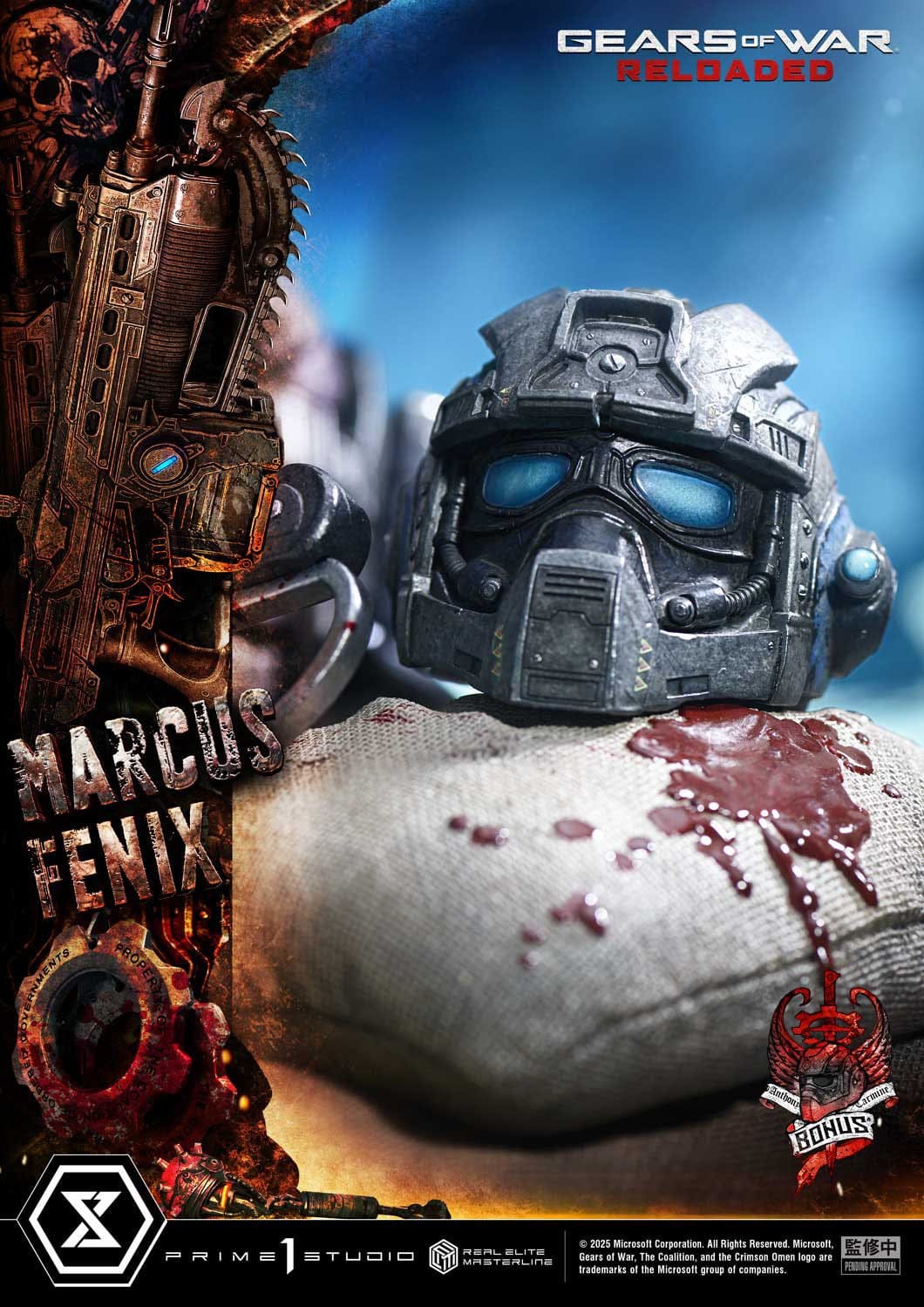 Gears of War: Reloaded Real Elite Masterline Series Statue 1/3 Marcus Fenix Ultimate Bonus Version 97cm