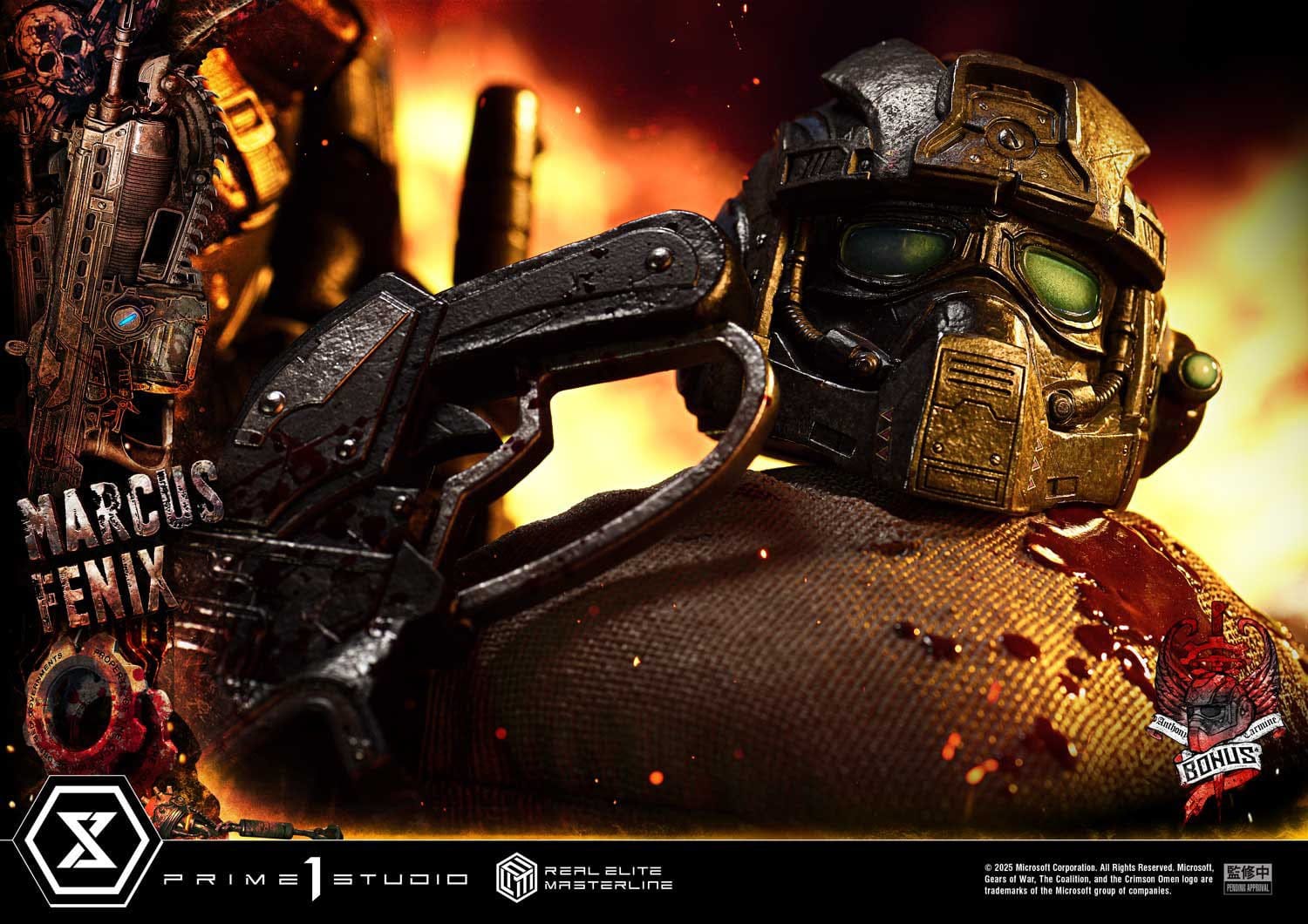 Gears of War: Reloaded Real Elite Masterline Series Statue 1/3 Marcus Fenix Ultimate Bonus Version 97cm