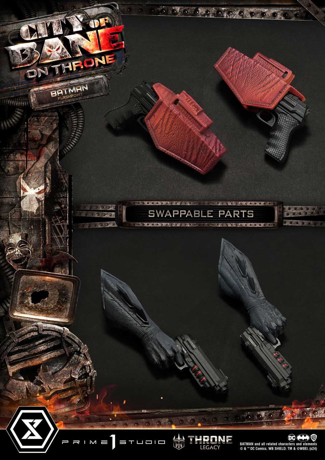 DC Comics Throne Legacy Collection Statue Statue 1/4 Flashpoint Batman Bonus Version 60 cm - Loaded Dice