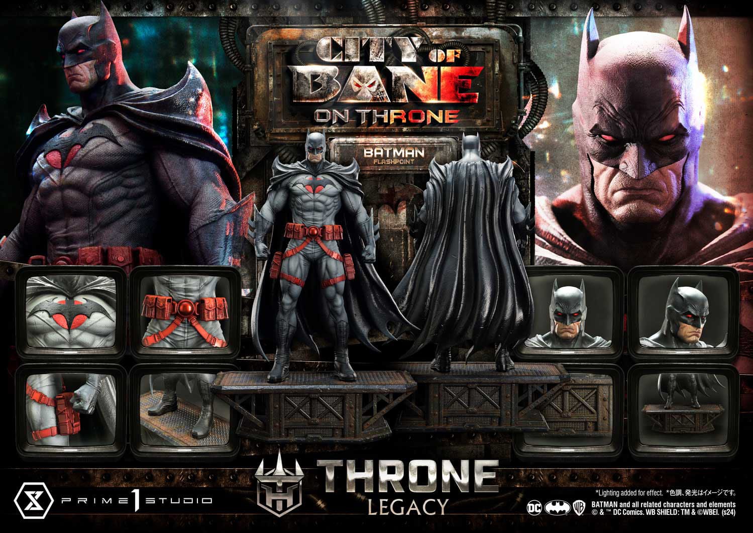 DC Comics Throne Legacy Collection Statue Statue 1/4 Flashpoint Batman Bonus Version 60 cm - Loaded Dice