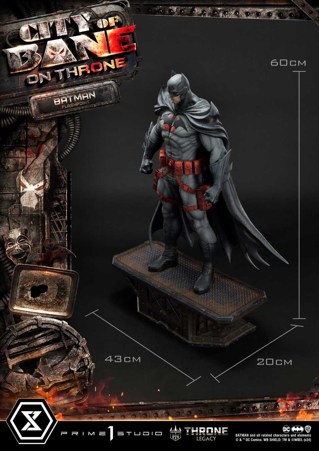 DC Comics Throne Legacy Collection Statue Statue 1/4 Flashpoint Batman Bonus Version 60 cm - Loaded Dice