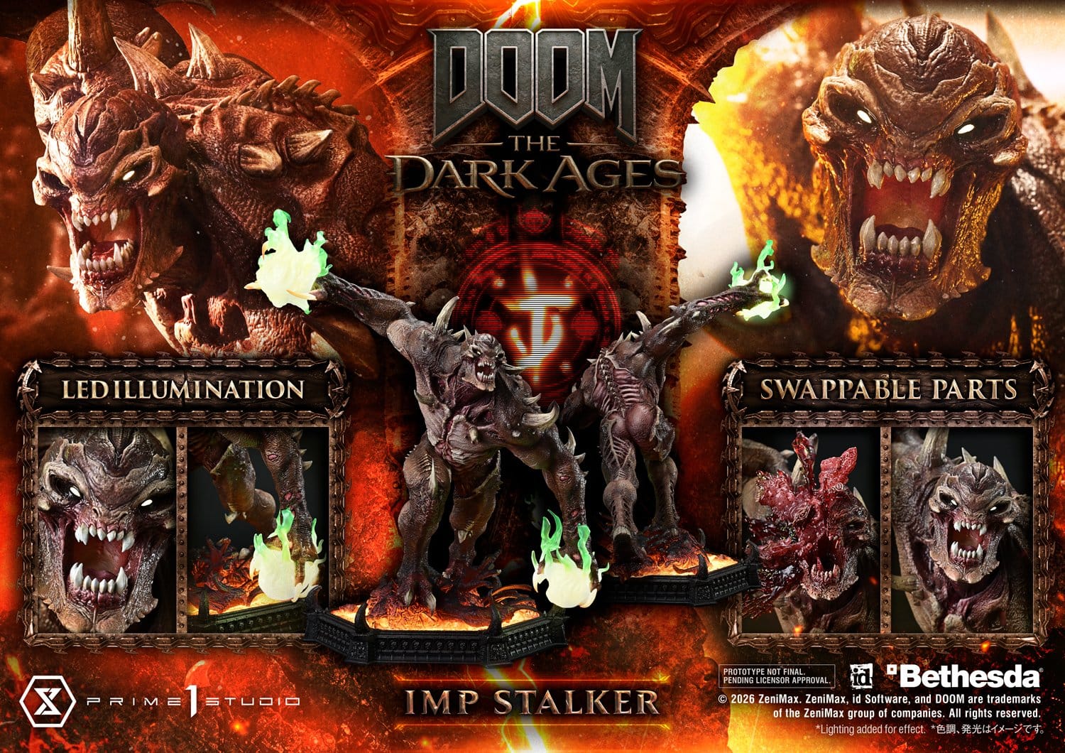 DOOM: The Dark Ages Ultimate Premium Masterline Series Statue 1/4 Imp Stalker 77cm