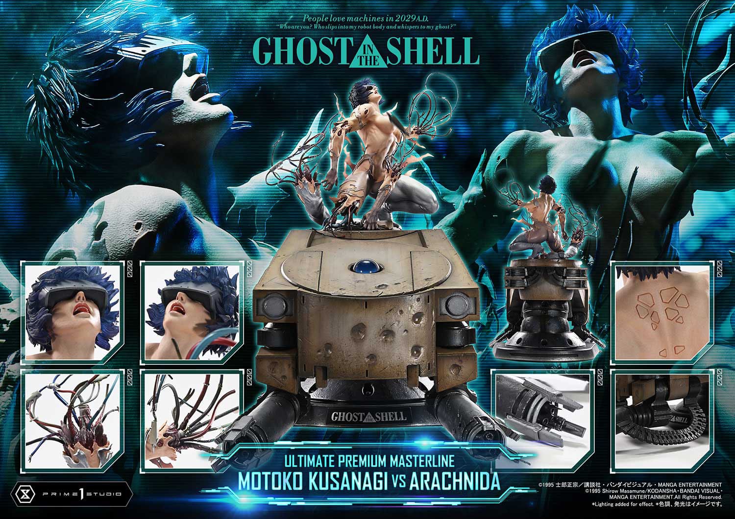 Ghost in the Shell Ultimate Premium Masterline Series Statue 1/4 Motoko Kusanagi vs Arachnida 68cm