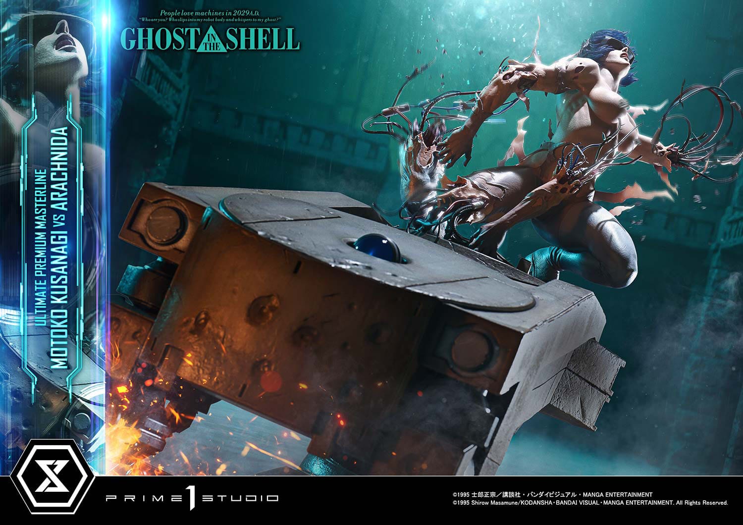 Ghost in the Shell Ultimate Premium Masterline Series Statue 1/4 Motoko Kusanagi vs Arachnida 68cm