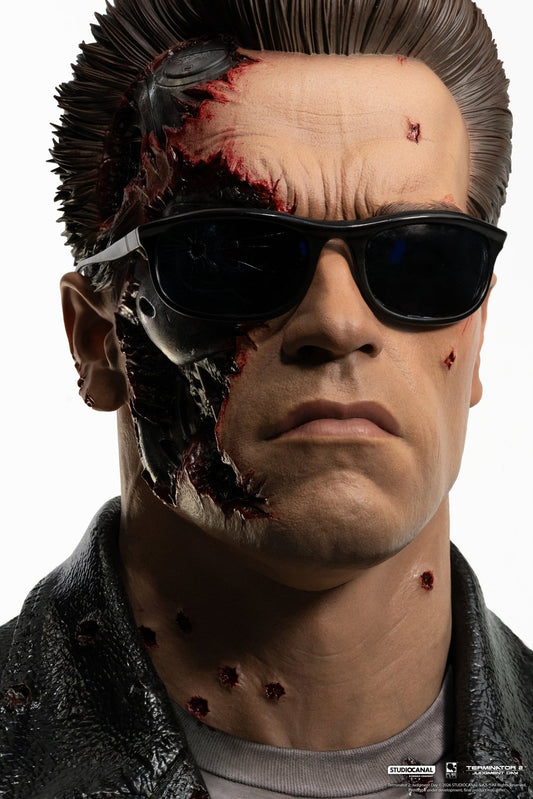 Terminator 2 Replik 1/1 T-800 Model 101 Battle Damaged Art Mask 47 cm - Loaded Dice