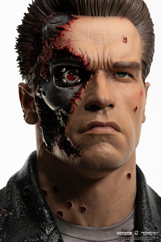 Terminator 2 Replik 1/1 T-800 Model 101 Battle Damaged Art Mask 47 cm - Loaded Dice