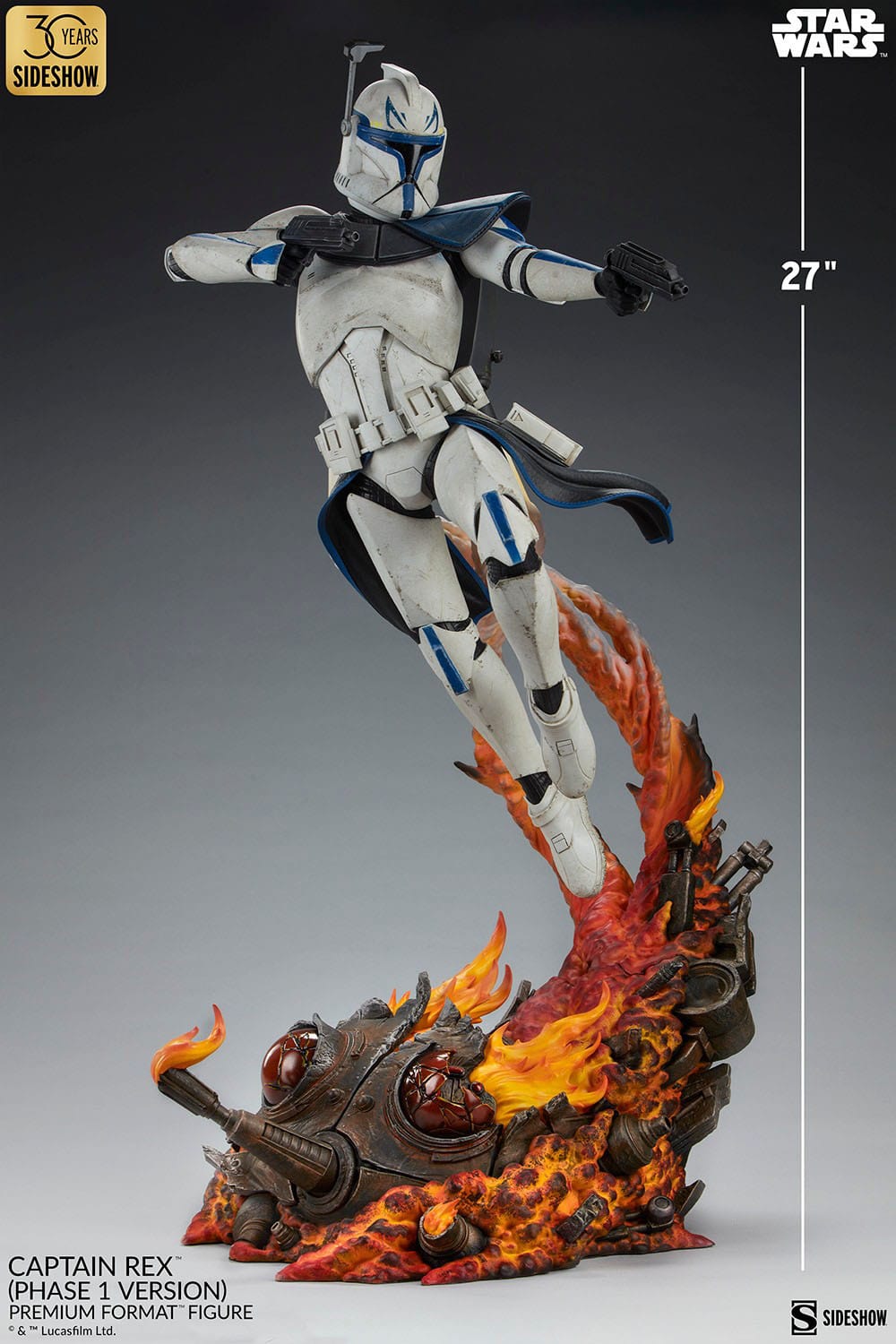 Star Wars Premium Format Figure Captain Rex (Phase 1 Version) Sideshow Exclusive 68 cm - Loaded Dice