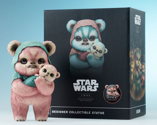 Star Wars Designer Statue Ewok by Mab Graves Pink Variant 18 cm - Loaded Dice