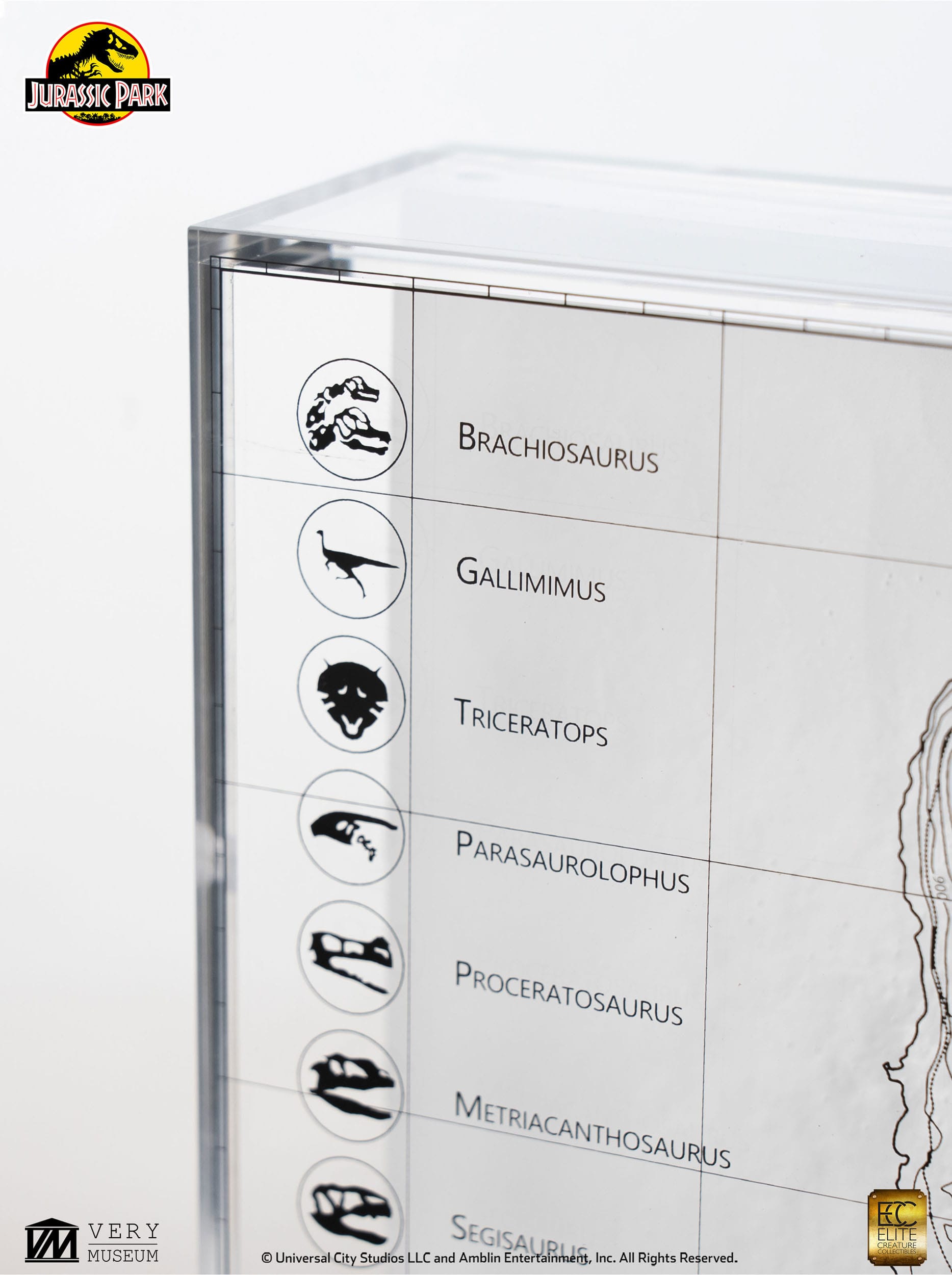 Jurassic Park Topographic Map Isla Nublar (Limited to 200 pieces Worldwide) - Loaded Dice