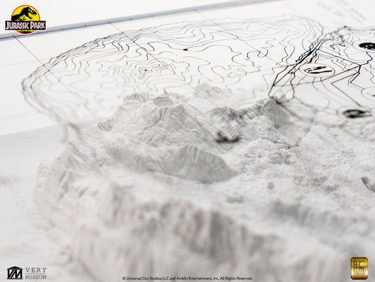 Jurassic Park Topographic Map Isla Nublar (Limited to 200 pieces Worldwide) - Loaded Dice