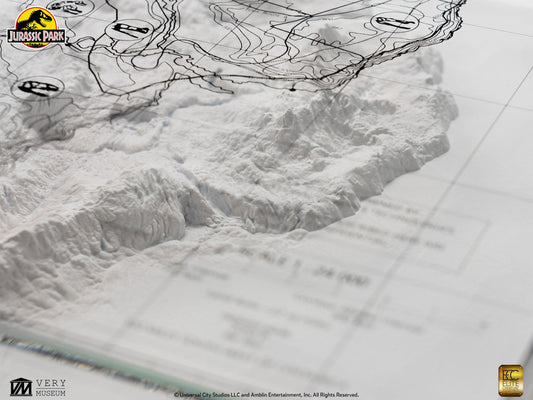Jurassic Park Topographic Map Isla Nublar (Limited to 200 pieces Worldwide) - Loaded Dice