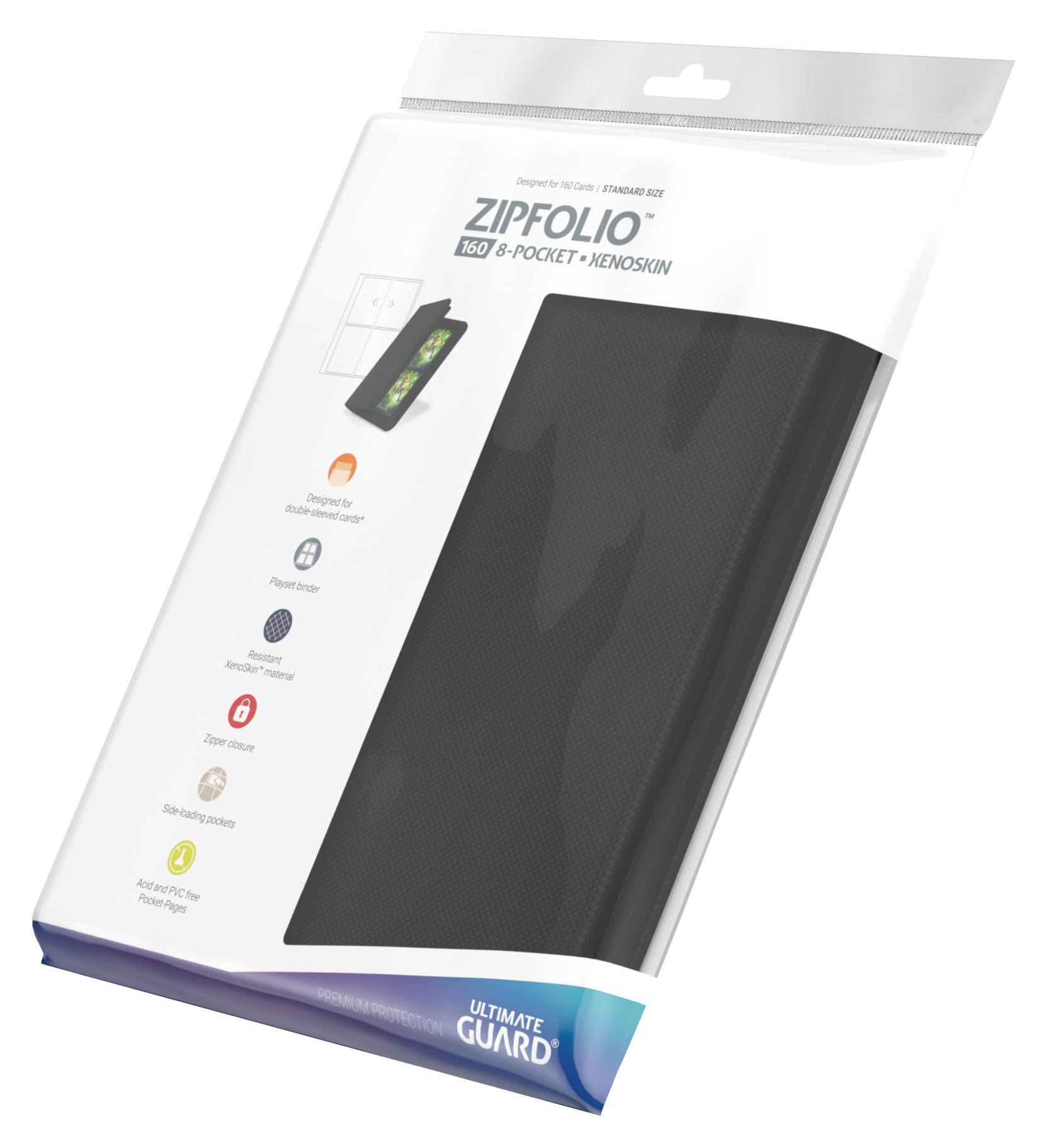 Ultimate Guard Zipfolio 160 8-Pocket Xenoskin - Black - Loaded Dice