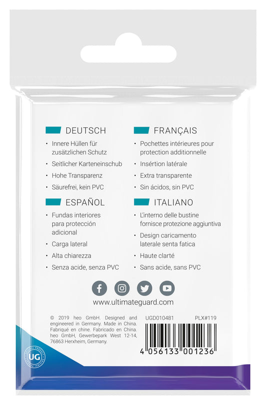 Ultimate Guard Precise-Fit Sleeves Japanese Size (100) - Side-Loading - Loaded Dice