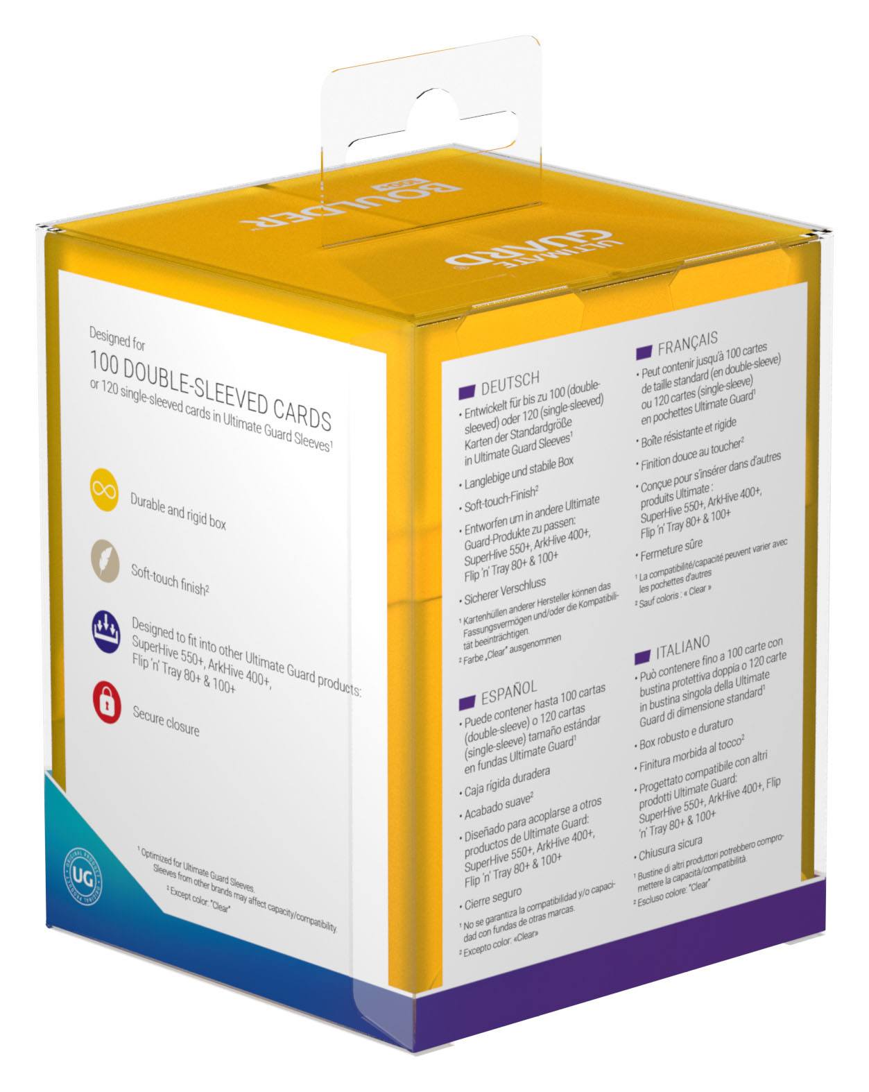 Ultimate Guard Boulder 100+ - Amber - Loaded Dice