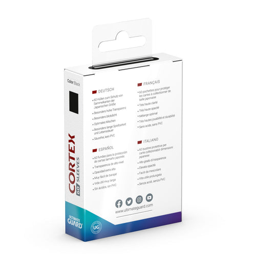 Ultimate Guard Cortex Sleeves Japanese Size (60) - Black - Loaded Dice