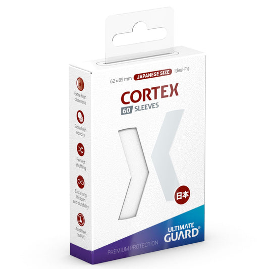 Ultimate Guard Cortex Sleeves Japanese Size (60) - White - Loaded Dice