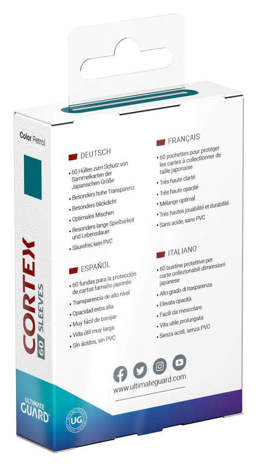 Ultimate Guard Cortex Sleeves Japanese Size (60) - Petrol - Loaded Dice