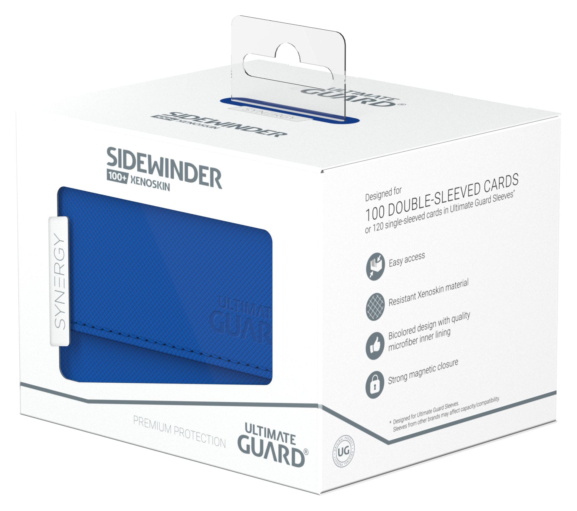 Ultimate Guard Sidewinder 100+ Xenoskin Synergy - White/Blue - Loaded Dice