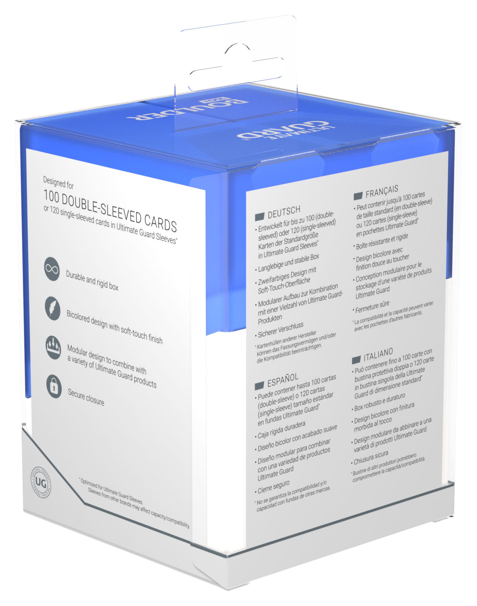 Ultimate Guard Boulder 100+ Synergy - Blue/White - Loaded Dice