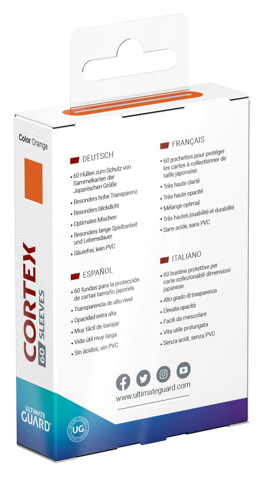 Ultimate Guard Cortex Sleeves Japanese Size (60) - Orange - Loaded Dice