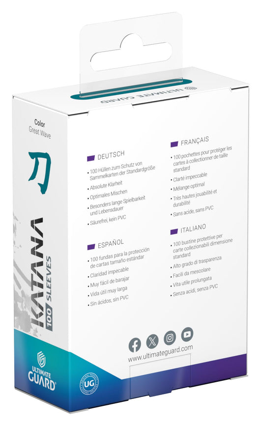 Ultimate Guard Katana Sleeves Standard Size (100) - Great Wave - Loaded Dice