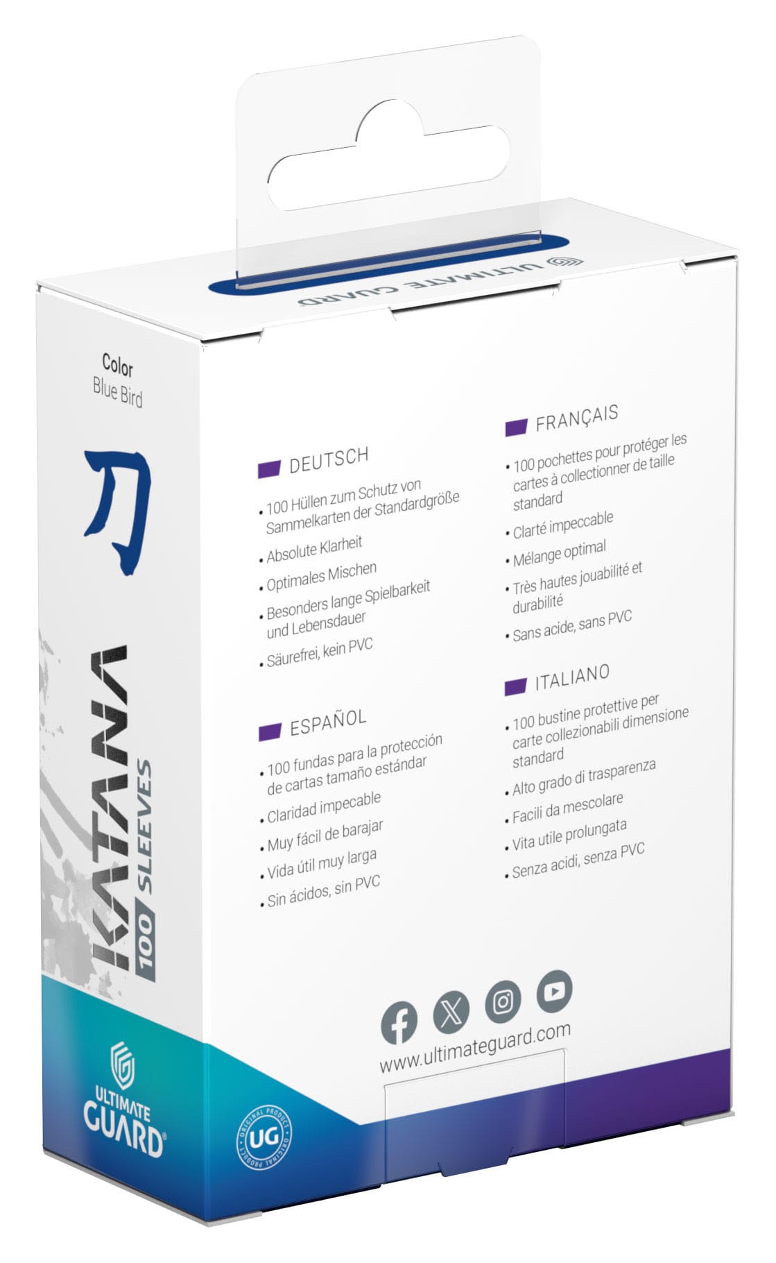 Ultimate Guard Katana Sleeves Standard Size (100) - Blue Bird - Loaded Dice