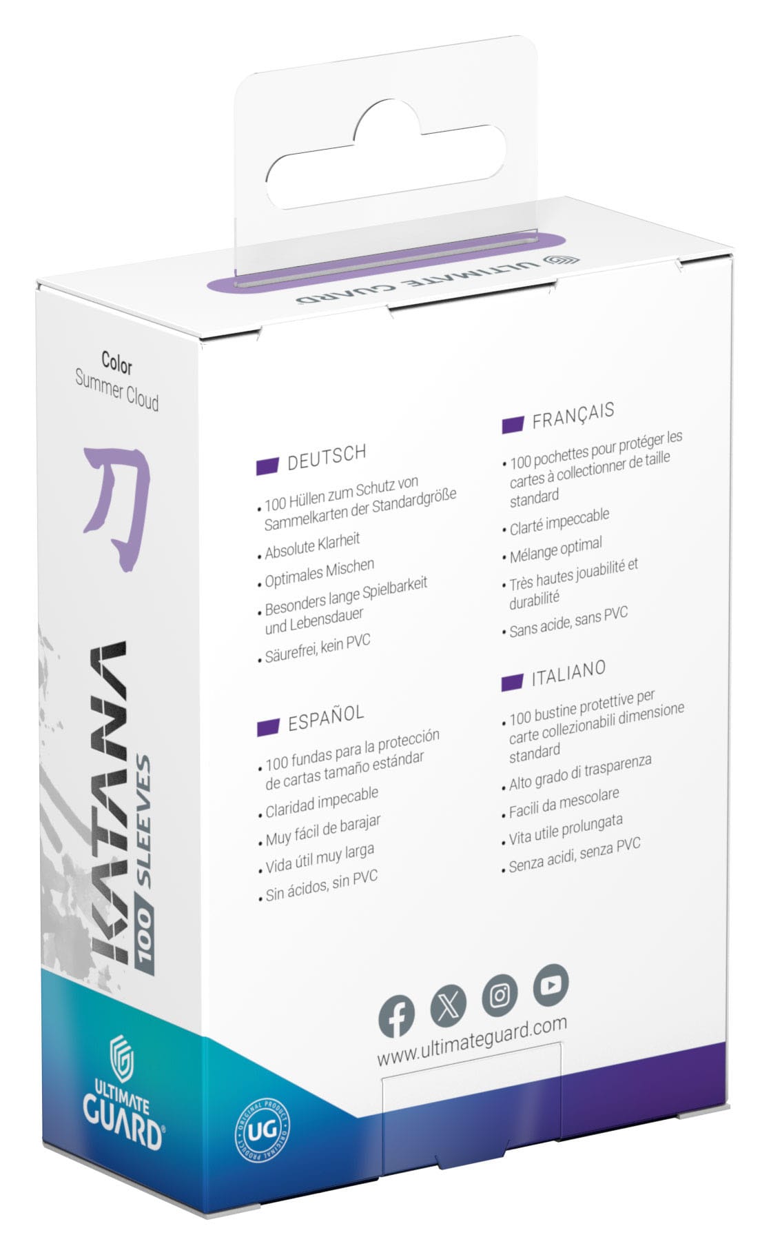 Ultimate Guard Katana Sleeves Standard Size (100) - Summer Cloud - Loaded Dice