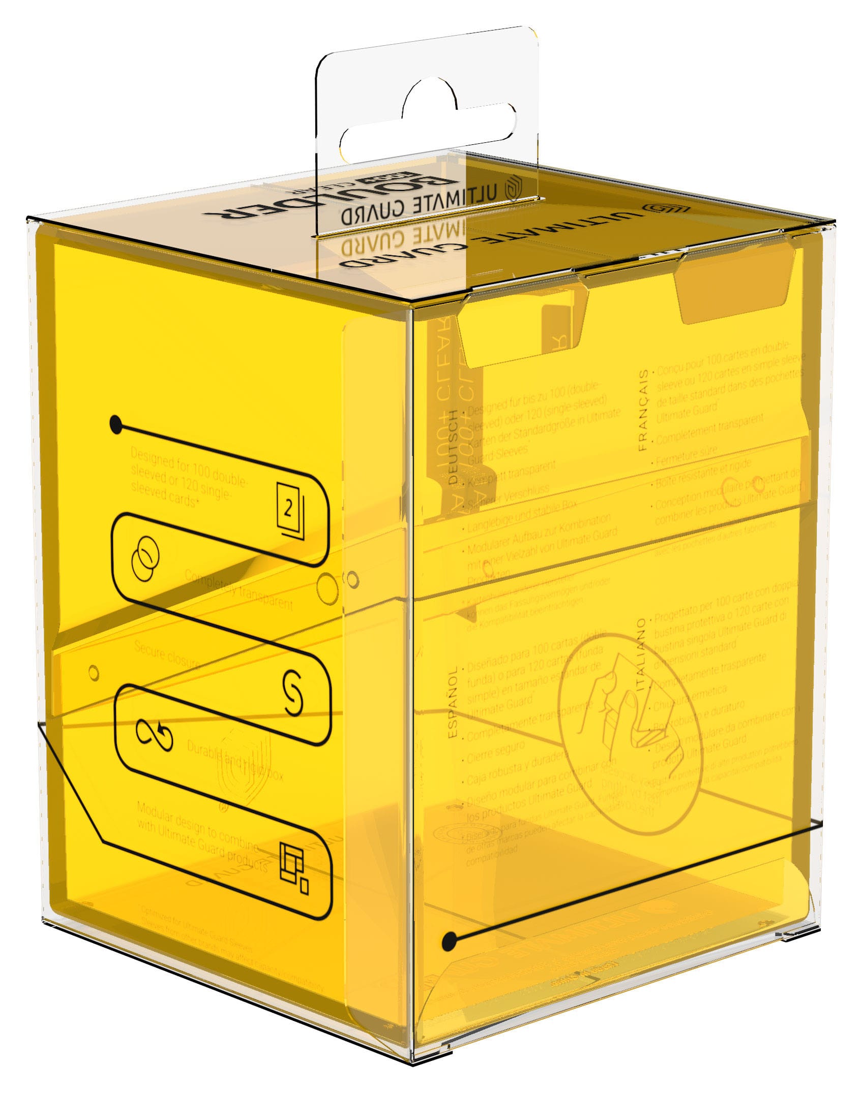 Ultimate Guard Boulder 100+ Clear - Amber - Loaded Dice