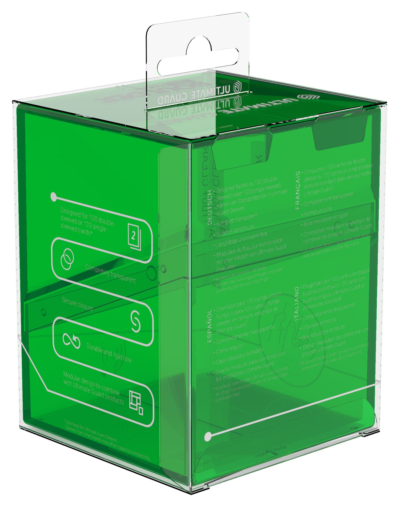 Ultimate Guard Boulder 100+ Clear - Emerald - Loaded Dice