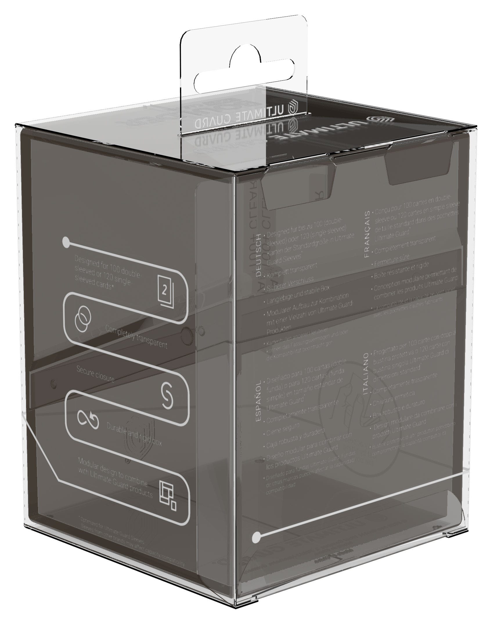 Ultimate Guard Boulder 100+ Clear - Onyx - Loaded Dice