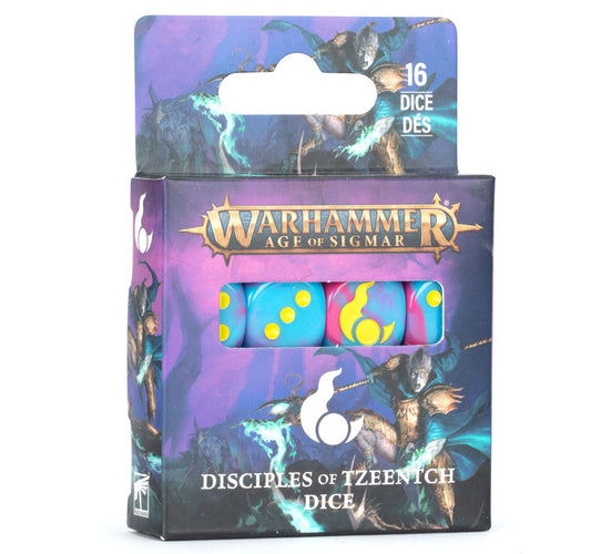 Warhammer Age of Sigmar dice set packaging with dice inside