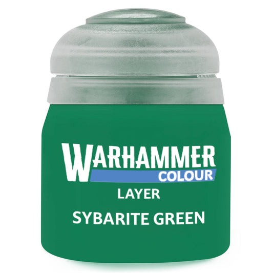 Green paint jar labeled 'Warhammer Colour' on a white background