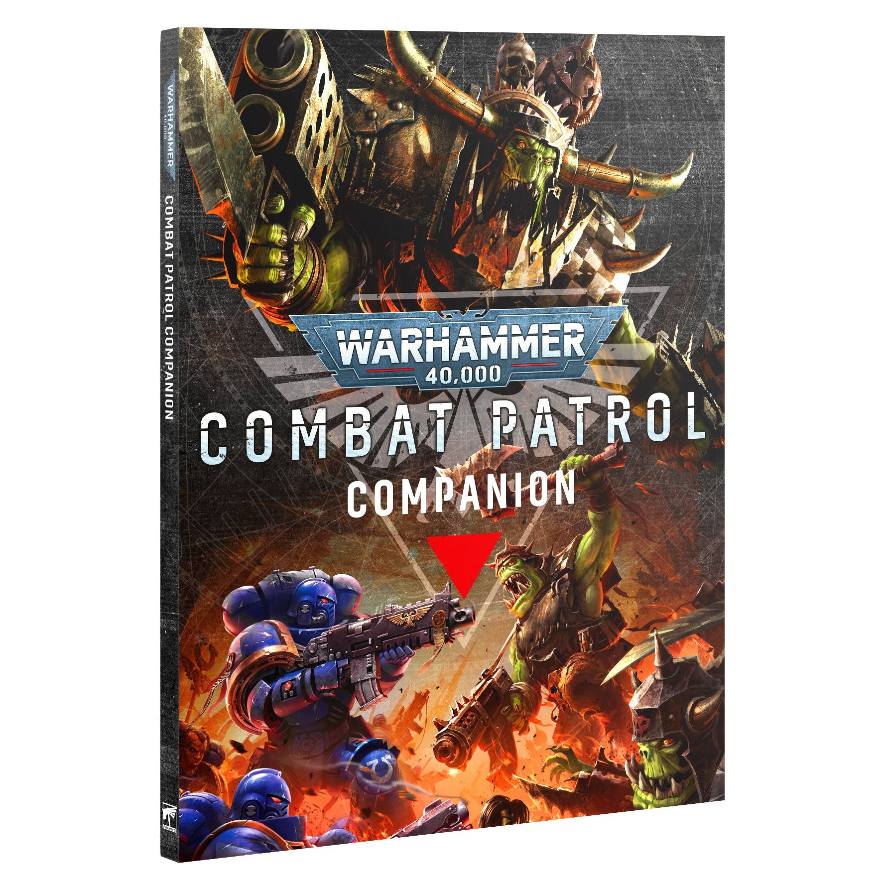 Warhammer 40,000 Combat Patrol Companion book cover with warrior and vehicle illustration.