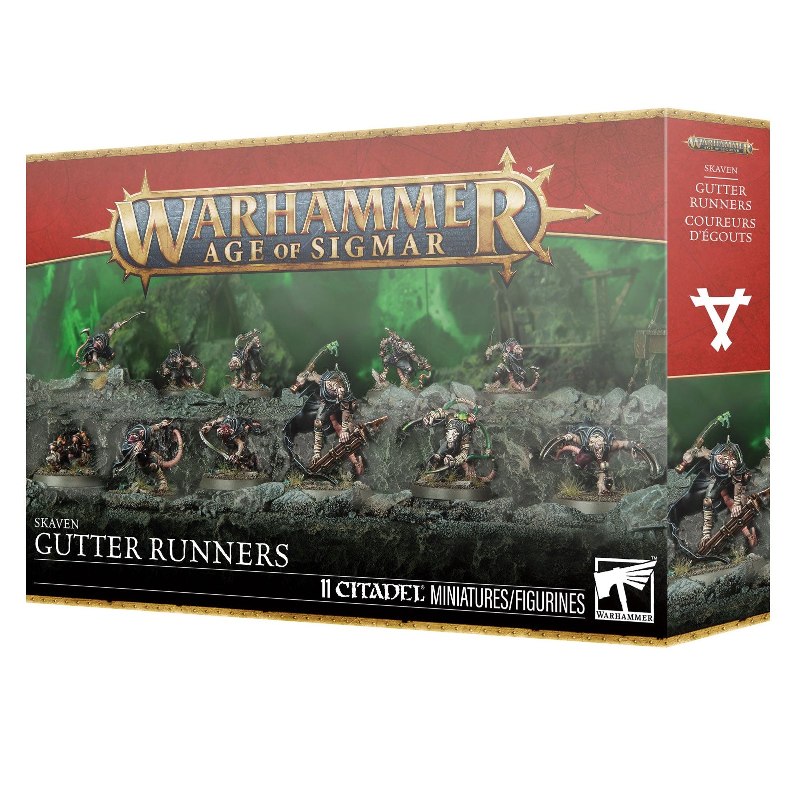 Warhammer Age of Sigmar miniatures box with Gutter Runners on a white background
