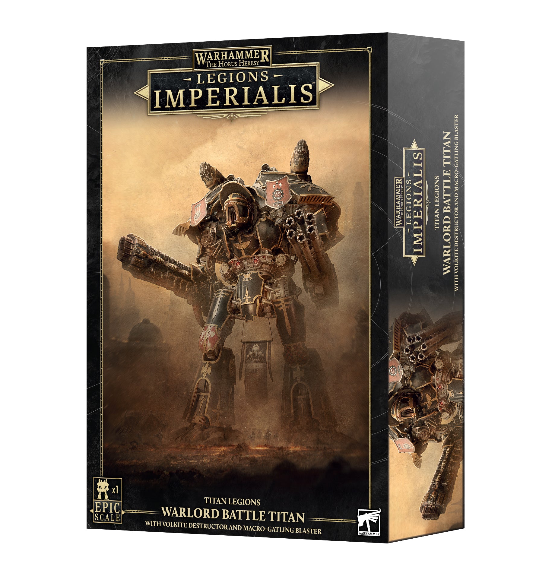 Legions Imperialis: Titan Legions Warlord Titan with Volkite Destructor and Macro-Gatling Blaster