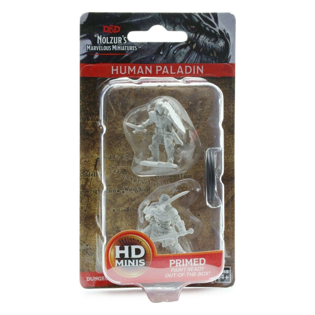 WizKids D&D Nolzur's Marvelous Miniatures Human Paladin in blister pack, pre-primed