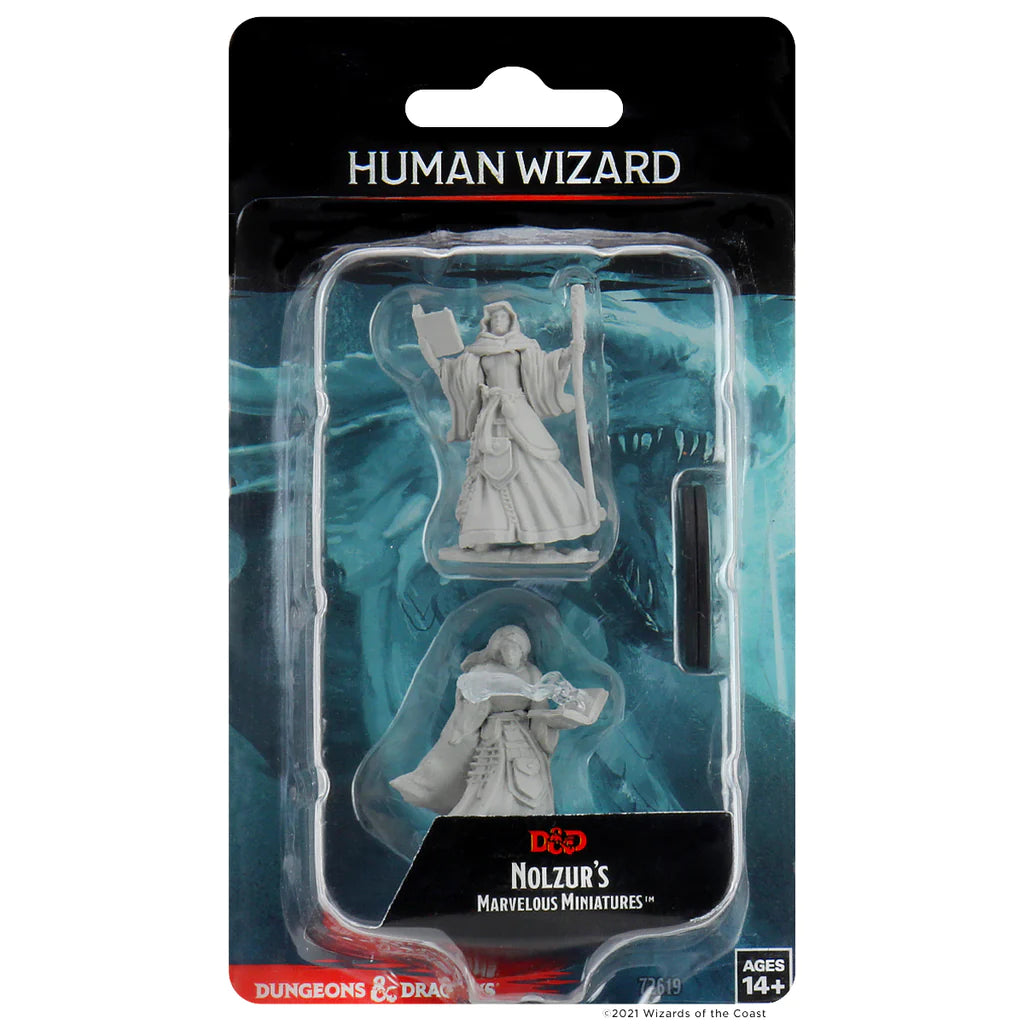 Human Female Wizard: D&D Nolzur's Marvelous Unpainted Miniatures (W1) 100D&D - Loaded Dice