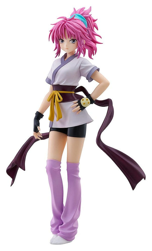Hunter x Hunter Pop Up Parade Machi figure in white top and purple leg warmers, front view